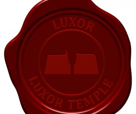 Sealing wax with world landmarks vector set 10