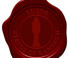 Sealing wax with world landmarks vector set 12