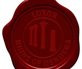 Sealing wax with world landmarks vector set 13