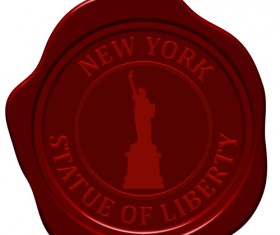 Sealing wax with world landmarks vector set 15