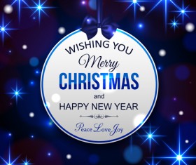 Shiny blue christmas background art vector