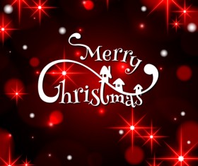 Shiny red christmas background art vector