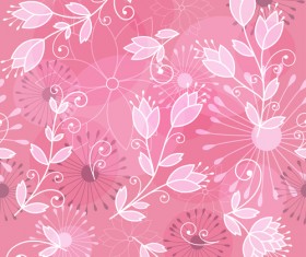 Simple flower pattern seamless vector 01