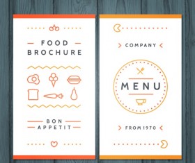Simple menu design vectors
