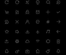 Simple phone icon set