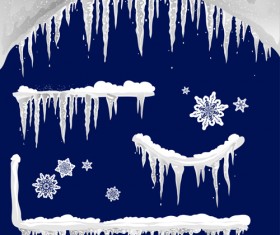 Snow with Icicle illustration vector