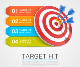 Target hit with infographics vector 02