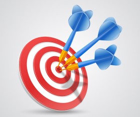 Target with darts vector illustration vector 03