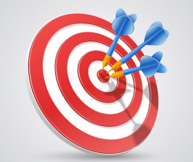 Target with darts vector illustration vector 04
