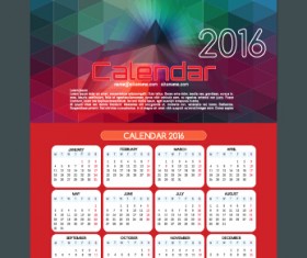 Technology background with 2016 calendar vector 01