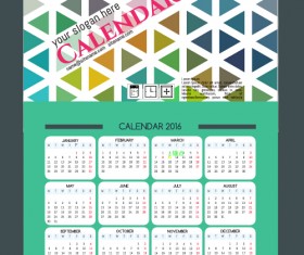 Technology background with 2016 calendar vector 10