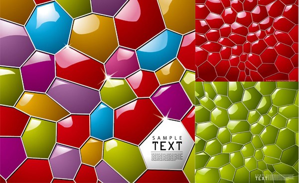 Glowing colorful honeycomb background vector