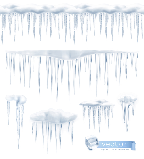 Transparent Icicle illustration vector