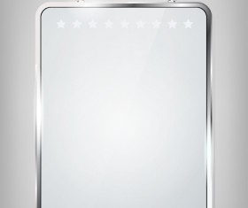 Transparent glass frame design vectors set 01