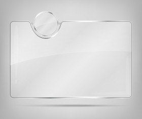 Transparent glass frame design vectors set 03