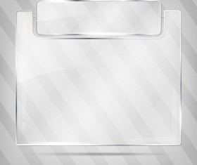 Transparent glass frame design vectors set 04