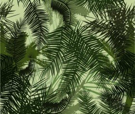 Tropical plant leaves seamless pattern vector 02