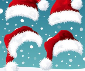 Vector 2016 christmas hat material set 02