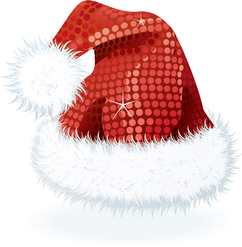 Vector 2016 christmas hat material set 03
