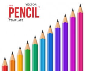 Vector colored pencil background template 01