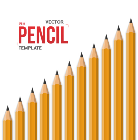 Vector colored pencil background template 02