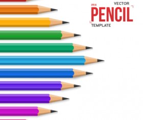Vector colored pencil background template 04