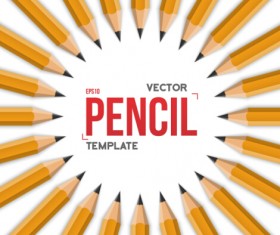 Vector colored pencil background template 06