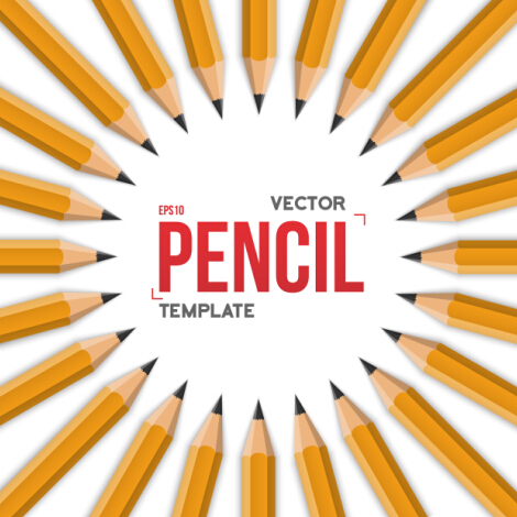Vector colored pencil background template 06