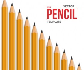 Vector colored pencil background template 08
