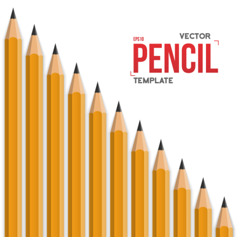Vector colored pencil background template 08