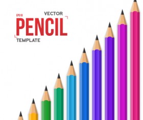 Vector colored pencil background template 09