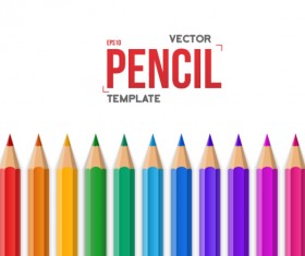 Vector colored pencil background template 10