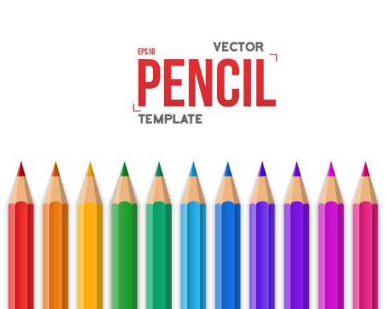 Vector colored pencil background template 10