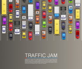 Vector traffic jam background