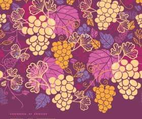 Vintage grape hand drawn background vectors 02