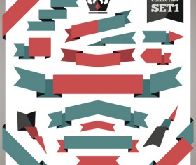 Vintage paper banners vector