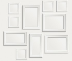 White frame on wall vector design 08 free download