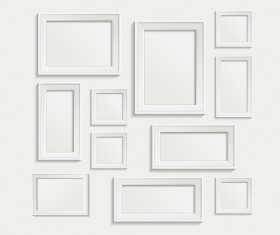 White frame on wall vector design 10
