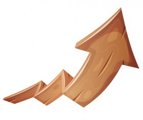 Wooden arrows cartoon styles vector 02