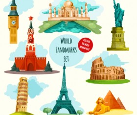 World landmarks building vecor 01