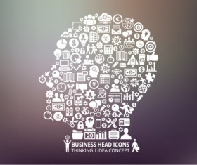 business head idea concept template vecvtor