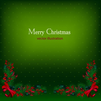 Green styles christmas background vector