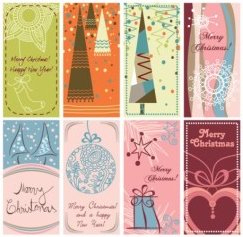 Christmas cute cards graphic vector