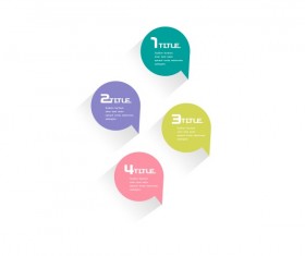 colored text bubble psd material