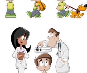 lovely children cartoon styles vector 01