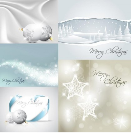 White christmas vector set