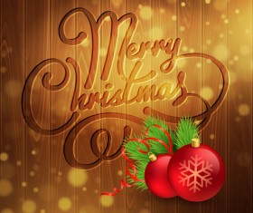 2016 Christmas wooden background vectors 13