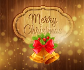 2016 Christmas wooden background vectors 17