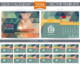 2016 New year desk calendar vector material 65