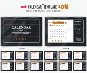 2016 New year desk calendar vector material 69